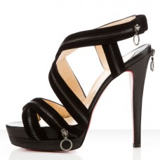 Sandale Christian Louboutin Trailer 140mm negre