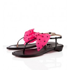 Sandale Christian Louboutin Vaudou plate negre/roz Sandale Christian Louboutin Vaudou plate negre/roz