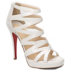 Sandale Christian Louboutin Fernando 120mm albe