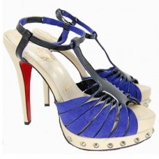 Sandale Christian Louboutin Zigounette 140mm albastre